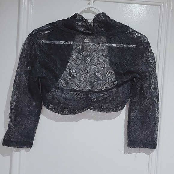 Vintage Junior Lace Cropped Cardigan - Picture 1 of 8